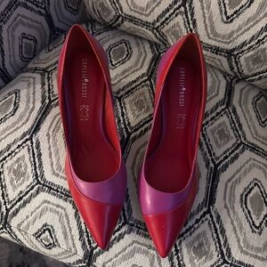 Gianvito Rossi Red and Purple Heels